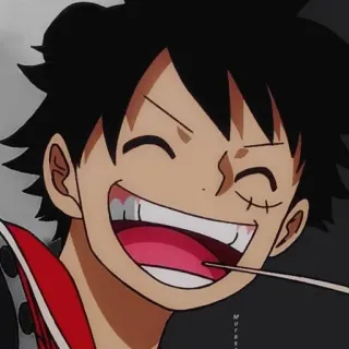 😁 Monkey D. Luffy One Piece Anime, Mangá, One Piece, Monkey D. Luffy, Luffy, Pirata, Chapéu de palha, Desenho animado whatsapp sticker