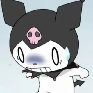 😨 Kuromi anime, dibujos animados, Kuromi, Sanrio, personaje, lindo, kawaii telegram sticker
