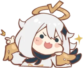 💗 Paimon Genshin Impact anime, game, genshin impact, paimon, cute, sticker telegram sticker