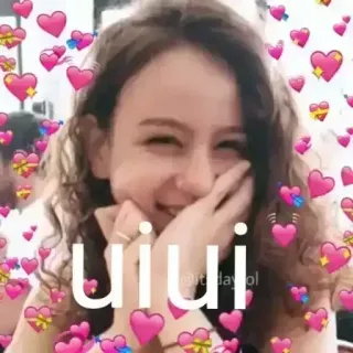 💕 ui ui 愛, ハート, 可愛い, 幸せ telegram sticker