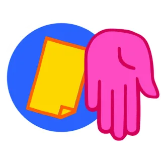 🧾 มือ, กระดาษ, บันทึก, สติกเกอร์, เตือนความจำ telegram sticker