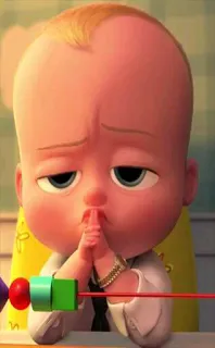 😕 Boss Baby The Boss Baby bébé, costume, dreamworks, dessin animé telegram sticker
