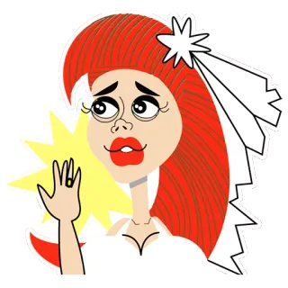 😍 donna, sposa, matrimonio, anello, matrimonio, cartone animato telegram sticker