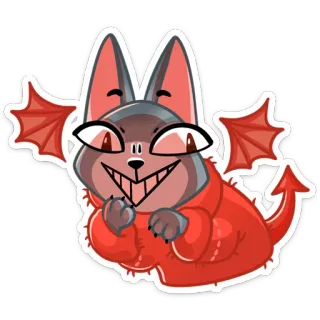 😈 Мультфильм, Животное, Дьявол, Фэнтези telegram sticker