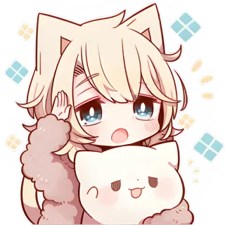 👋 Anime, Kawaii, Mignon, Manga, Autocollant, Chibi telegram sticker