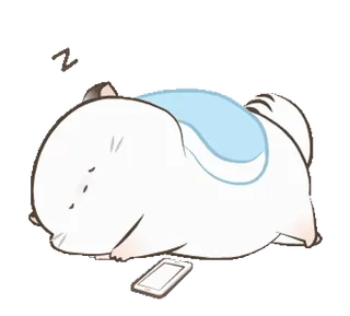 😴 hewan, anjing, mengantuk, imut, kartun, peliharaan, telepon telegram sticker