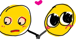 👫 Emoji, Amor, Coração, Relacionamento, Fofo, Desenho animado whatsapp sticker