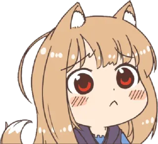 ☺️ anime, cute, embarrassed, dog, sad, blush, kawaii telegram sticker