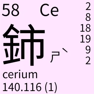 🇹🇼 cerium Chemie, Element, Periodensystem, Cer, Wissenschaft telegram sticker
