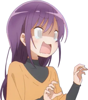 😱 Anime, Cartone animato, Scioccato, Spaventato, Personaggio, Ragazza telegram sticker