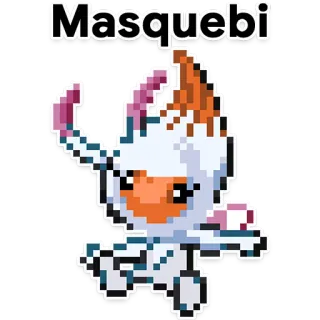😘 Masquebi マスコット, キャラクター, デジタルアート, ピクセルアート telegram sticker