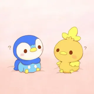 🤨 Piplup and Pichu Pokémon whatsapp sticker