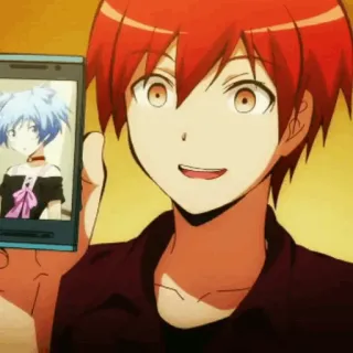🎈 Karma Akabane Assassination Classroom Anime, Karma Akabane, Assassination Classroom, Desenho animado whatsapp sticker