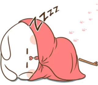 🐽 ZZZ słodki, śpiący, śpiący, kreskówka, zwierzę, odpoczynek, zmęczony telegram sticker