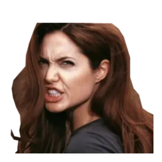 ☺️ Angelina Jolie wanita, aktris, selebriti, wajah, potret telegram sticker
