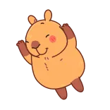 🙃 hamster, animal, cute, cartoon, pet telegram sticker