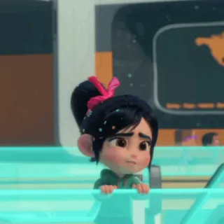 🥨 Vanellope von Schweetz Wreck-It Ralph Desenho animado, Disney, Personagem, Animação, Menina, Vanellope, Doce, Detona Ralph, Engraçado whatsapp sticker