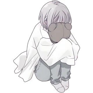 😞 sad, crying, anime, manga, depressed, emotional telegram sticker