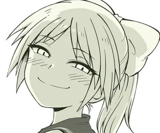 ☺️ anime, dziewczyna, zarozumiały, kreskówka, uśmiechnięta, słodka telegram sticker