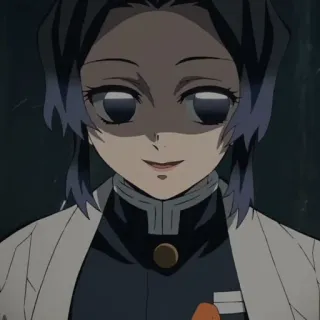 💜 Shinobu Kocho Demon Slayer Anime, Demon Slayer, Shinobu Kocho, Anime Dziewczyna, Uśmiechnięta, Postać telegram sticker