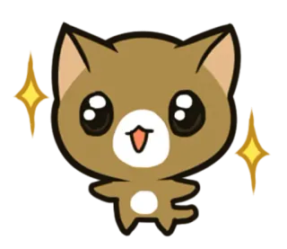 😍 การ์ตูน, สัตว์, แมว, น่ารัก, ประกาย whatsapp sticker