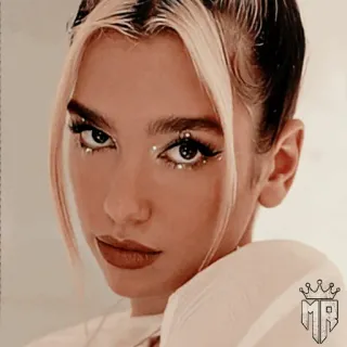 🍓 Dua Lipa celebrity, singer, pop star, music, woman, portrait telegram sticker