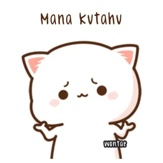 🍥 Mana kutahuv Katze, süß, Cartoon, Aufkleber, Peachcat telegram sticker