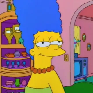 😍 Marge Simpson The Simpsons 만화, 마지 심슨, 심슨 가족, TV 프로그램, 캐릭터 telegram sticker