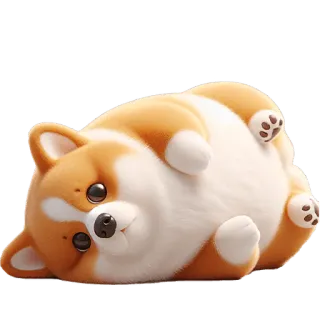 🫠 corgi, cão, fofo, filhote, animal, animal de estimação, fofo telegram sticker