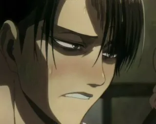 ☕️ Levi Ackerman Attack on Titan Anime, Levi, L'Attaque des Titans, Personnage, Sérieux, Manga, Triste whatsapp sticker