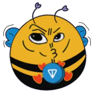 😙 abelha, animal, desenho animado, fofo, inseto, vetor telegram sticker