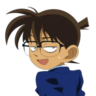 😑 Conan Edogawa Detective Conan อนิเมะ, นักสืบ, โคนัน, เอโดงาวะ, ตัวละคร, ซุกซน, ยิ้มเยาะ telegram sticker