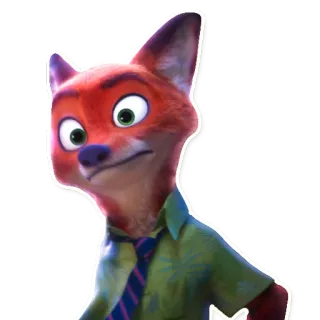 😳 Nick Wilde Zootopia zorro, dibujos animados, Zootopia, Nick Wilde, animado, animal telegram sticker