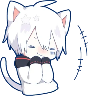 😂 Anime, Katze, Süß, Kawaii, Manga, Digitale Kunst telegram sticker