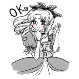 👌 anime, manga, cute, girl, cartoon, character, illustration telegram sticker