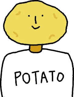 🥔 POTATO kartoffel, essen, cartoon, lustig whatsapp sticker