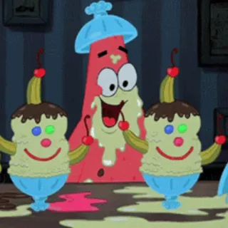 🍦 Patrick Star Spongebob Squarepants dessin animé, Spongebob, Patrick, glace, dessert telegram sticker