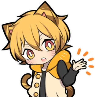 🖐 애니메이션, 고양이, 치비, 귀여운, 카와이, 스티커 telegram sticker