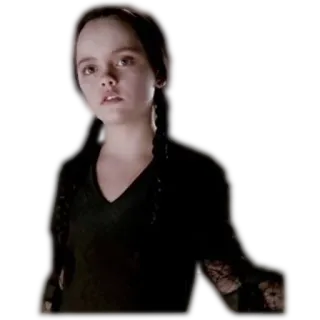 👀 Wednesday Addams The Addams Family mercredi addams, famille addams, gothique, effrayant, personnage, christina ricci telegram sticker
