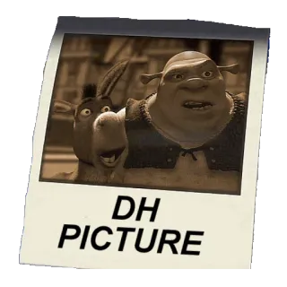 📸 Shrek DH PICTURE burro, ogro, amizade, foto, filme whatsapp sticker