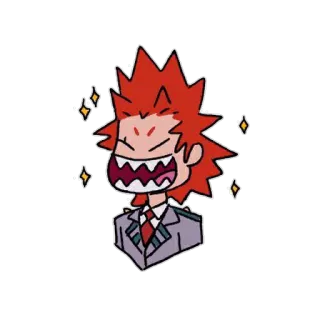 😂 Eijiro Kirishima My Hero Academia Anime, Manga, My Hero Academia, Eijiro Kirishima, Personaggio, Fanart whatsapp sticker