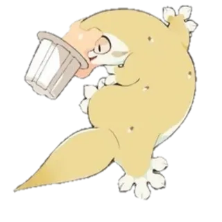 🍽️ Echse, Tier, süß, Haustier, Reptil telegram sticker