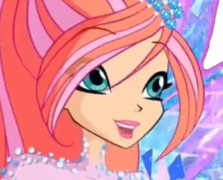 😁 Bloom Winx Club fada, magia, desenho animado, asas, florescer telegram sticker