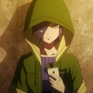😑 Touka Kirishima Tokyo Ghoul Anime, Charakter, Hoodie, Touka, Tokyo Ghoul, Kirishima telegram sticker