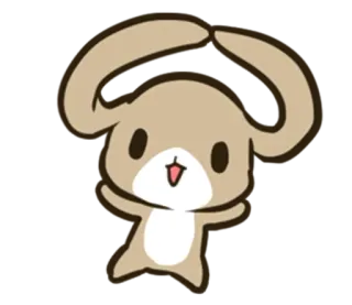 😮 coelho, coelhinho, fofo, animal, desenho animado whatsapp sticker