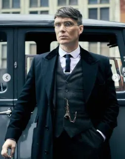 🍤 Thomas Shelby Peaky Blinders โทมัส เชลบี, Peaky Blinders, คิลเลียน เมอร์ฟี, นักแสดง, แก๊งสเตอร์ telegram sticker