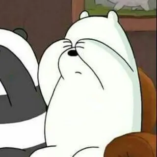🐼 Ice Bear We Bare Bears desenho animado, urso, personagem, urso polar, We Bare Bears, fofo telegram sticker