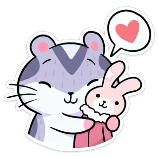 🤗 ハムスター, ウサギ, おもちゃ, 動物, 愛, かわいい, カワイイ, ステッカー telegram sticker
