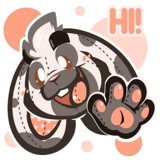 😙 HI! 토끼, 만화, 동물, 귀여운, 인사, 안녕, 카와이 telegram sticker