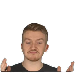 📬 pessoa, homem, cabelo loiro, incerto, expressão, dar de ombros telegram sticker